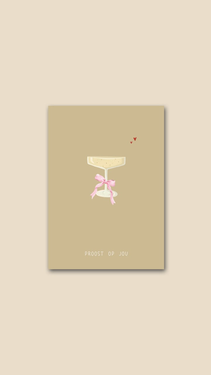 Wenskaart 'Proost op jou'
