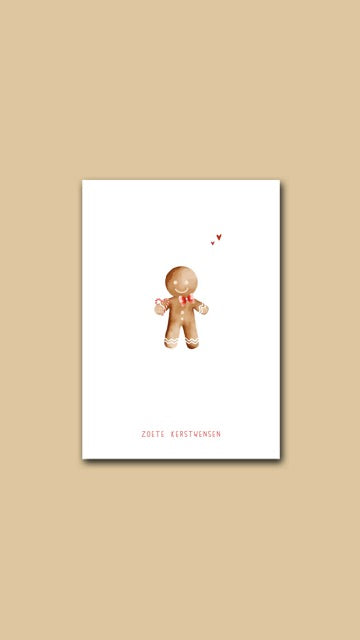 Kerstkaart 'Zoete kerstwensen'